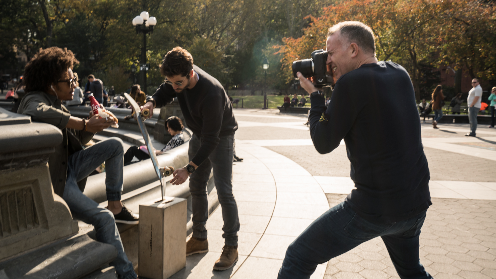 Me shooting for Coca-Cola in Washington Square Park, NYC...